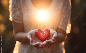 Ein Herz, das auf zwei Händen liegt